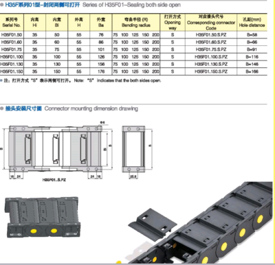 专业订制35*60桥式加强型工程塑料拖链厂家_中国环保在线